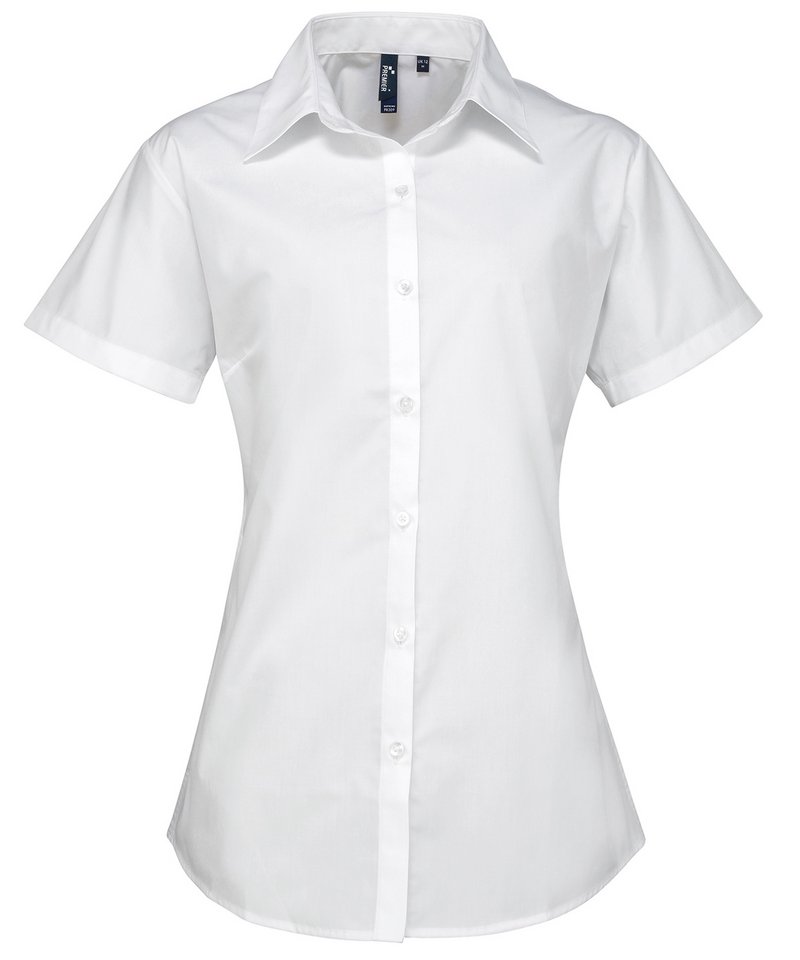 Womens Supreme Poplin Short Sleeve Shirt White,